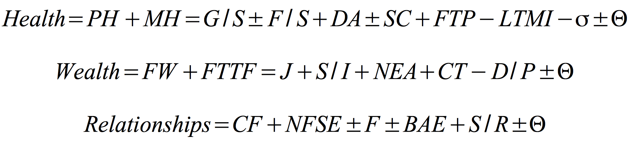 life-equations